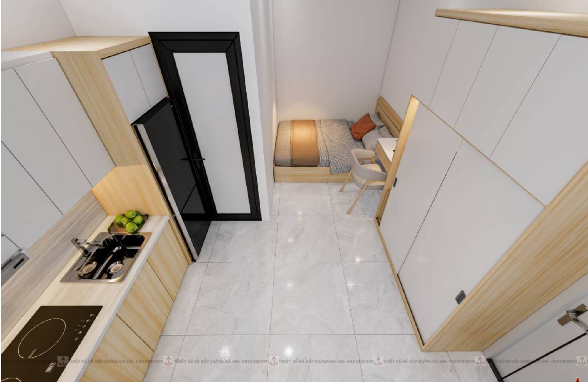 Phòng 4 thiết kế căn hộ cho thuê phong cách tân cổ điển