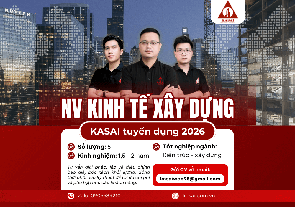 Tuyển kỹ sư kinh tế xây dựng