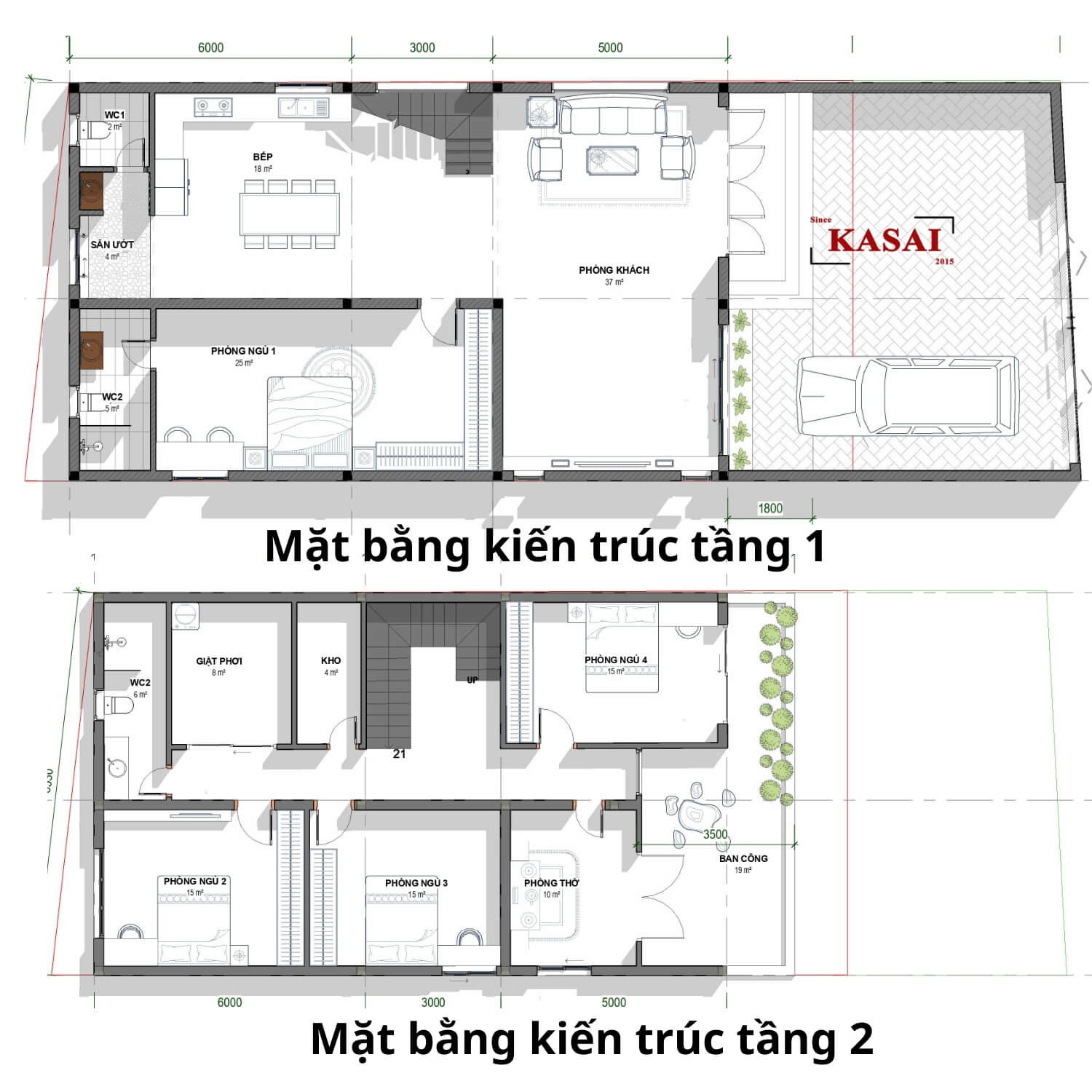 Bản vẽ thiết kế rộng 7m dài 15m đẹp