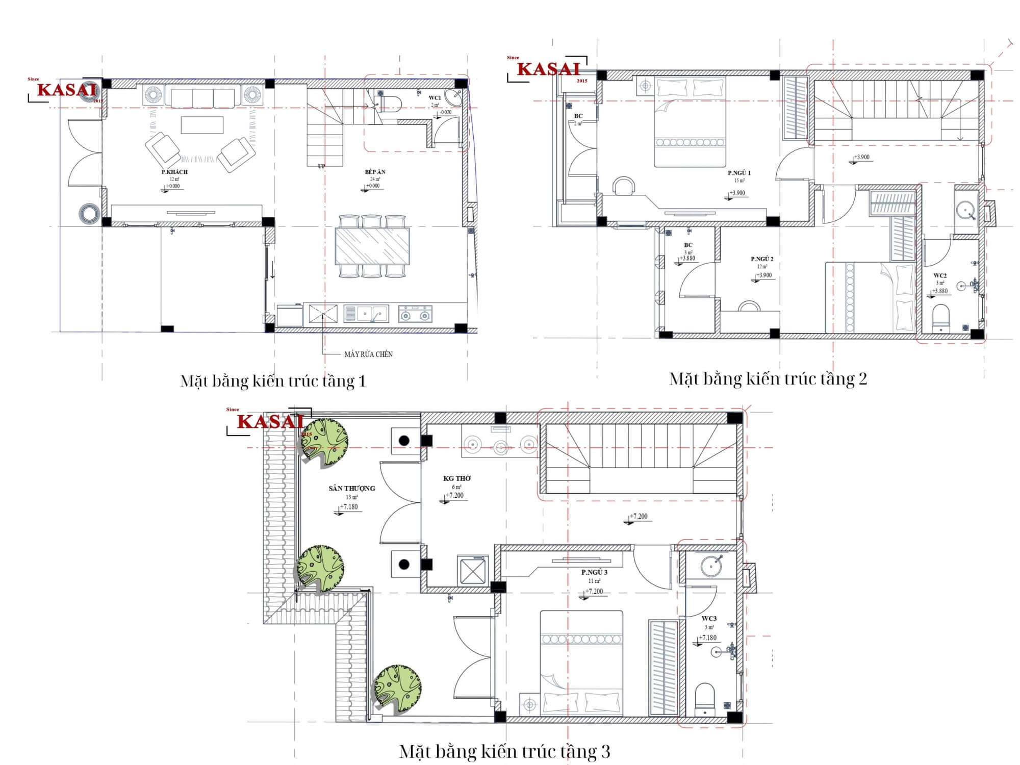Nhà chữ L 3 tầng 80m2