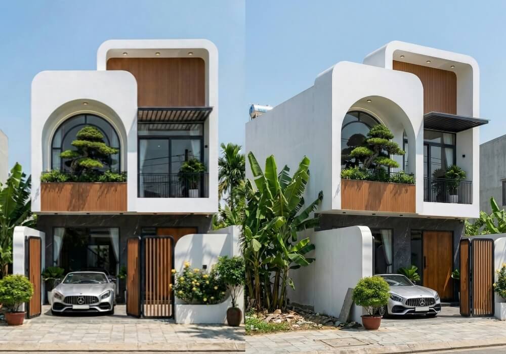 Nhà 2 tầng 6x13m hiện đại đậm chất nghỉ dưỡng