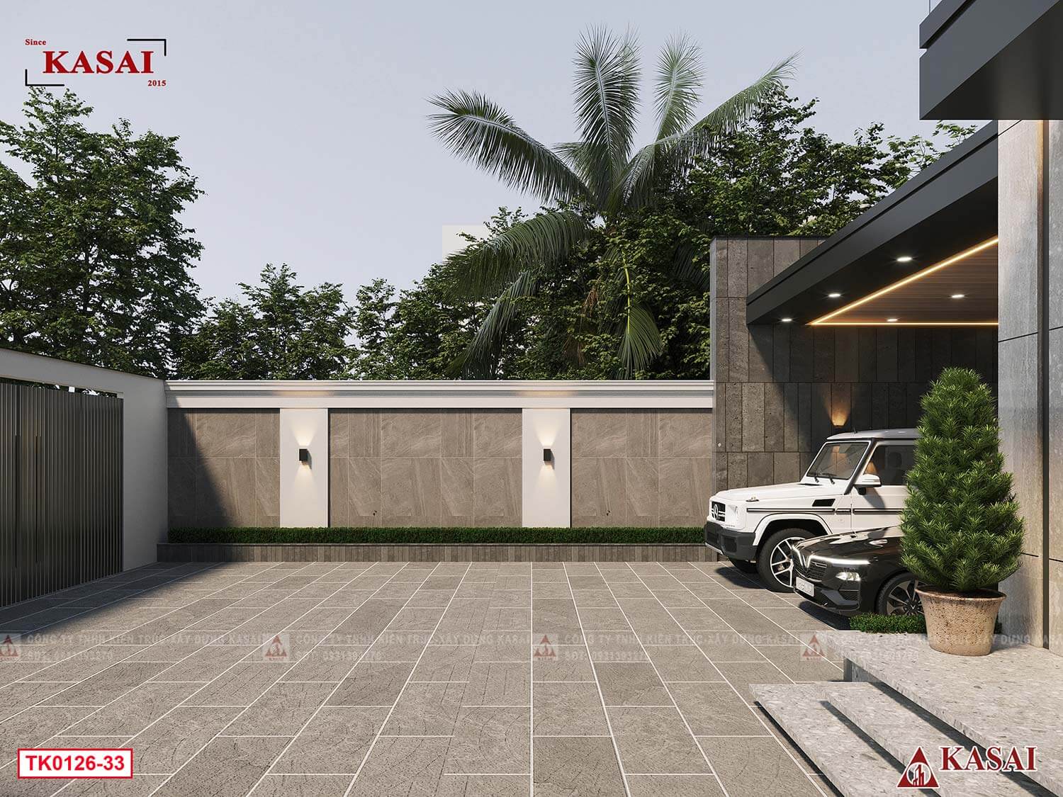 Biệt thự mặt tiền 15m 3 tầng