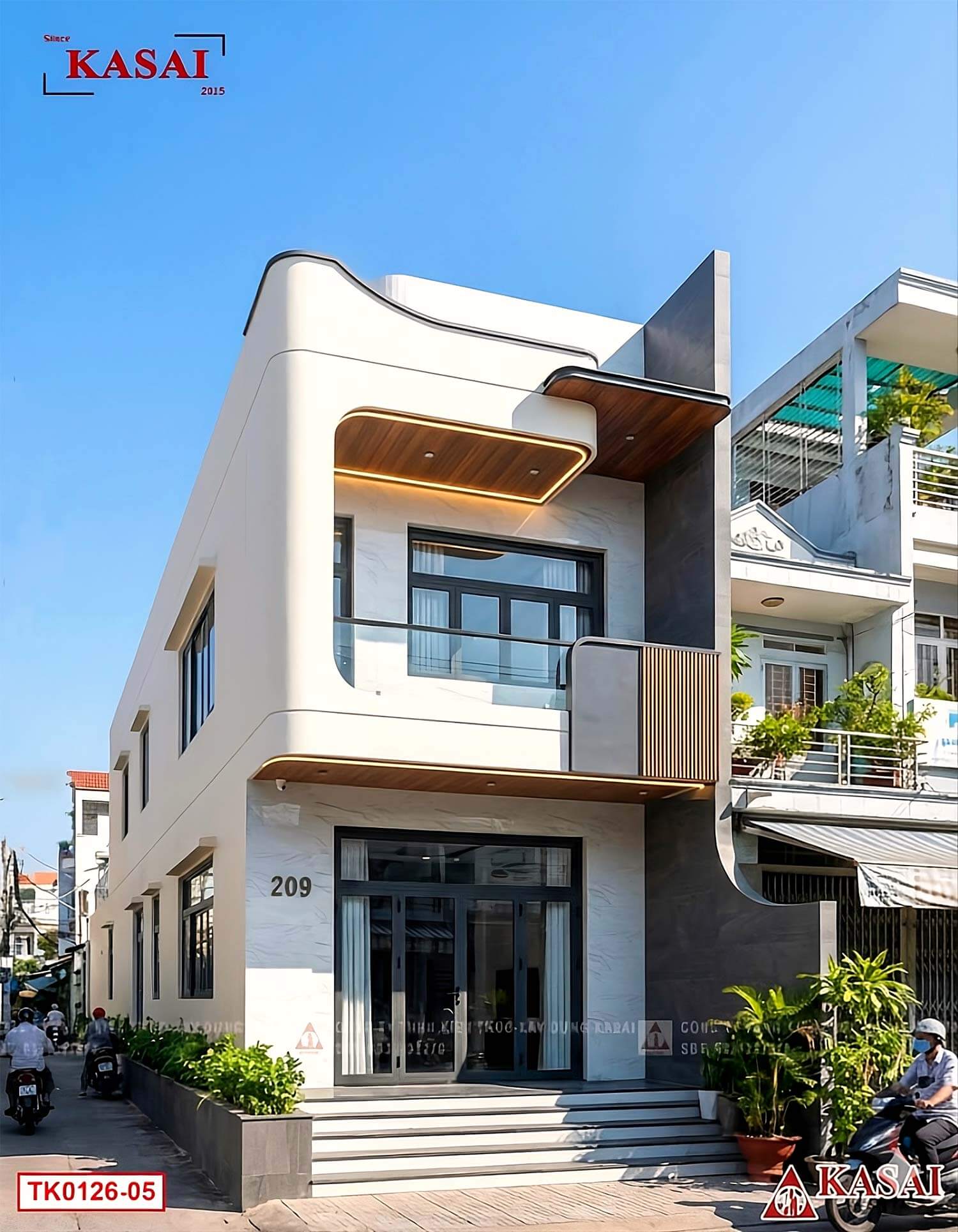 Mẫu nhà 5,5x25m 2 tầng