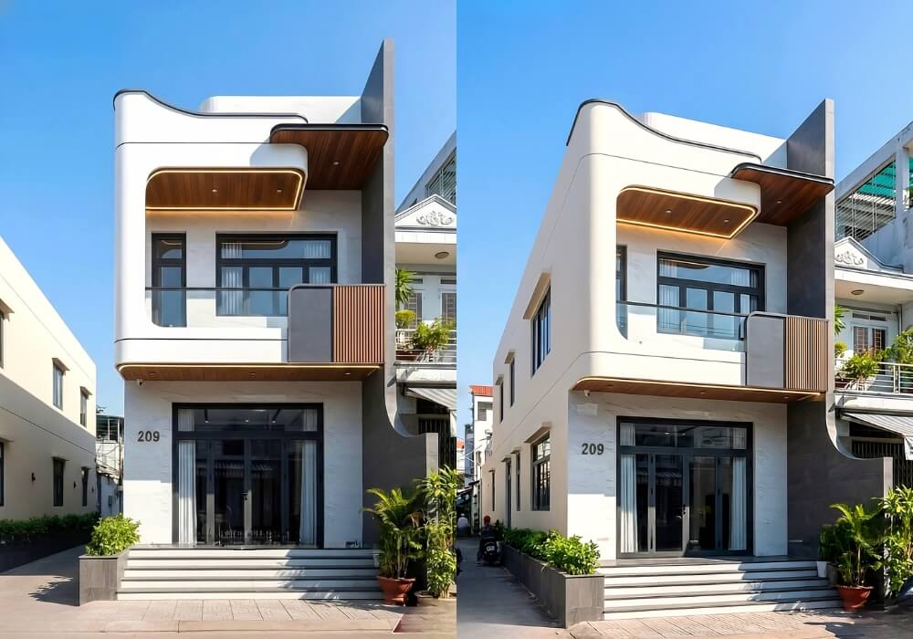 Nhà 2 tầng 5.5x25m tối giản nhưng đầy sự cuốn hút