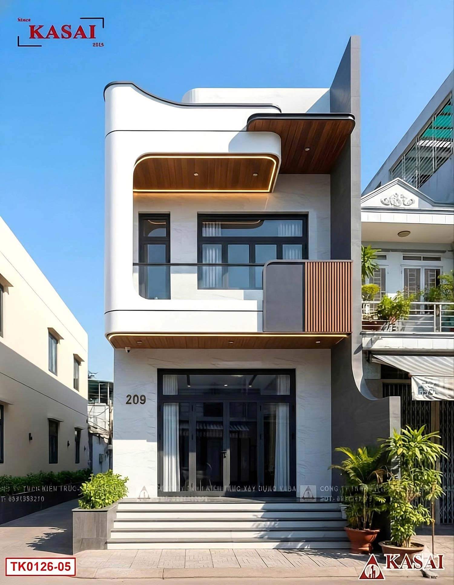 Mẫu nhà 5,5x25m 2 tầng