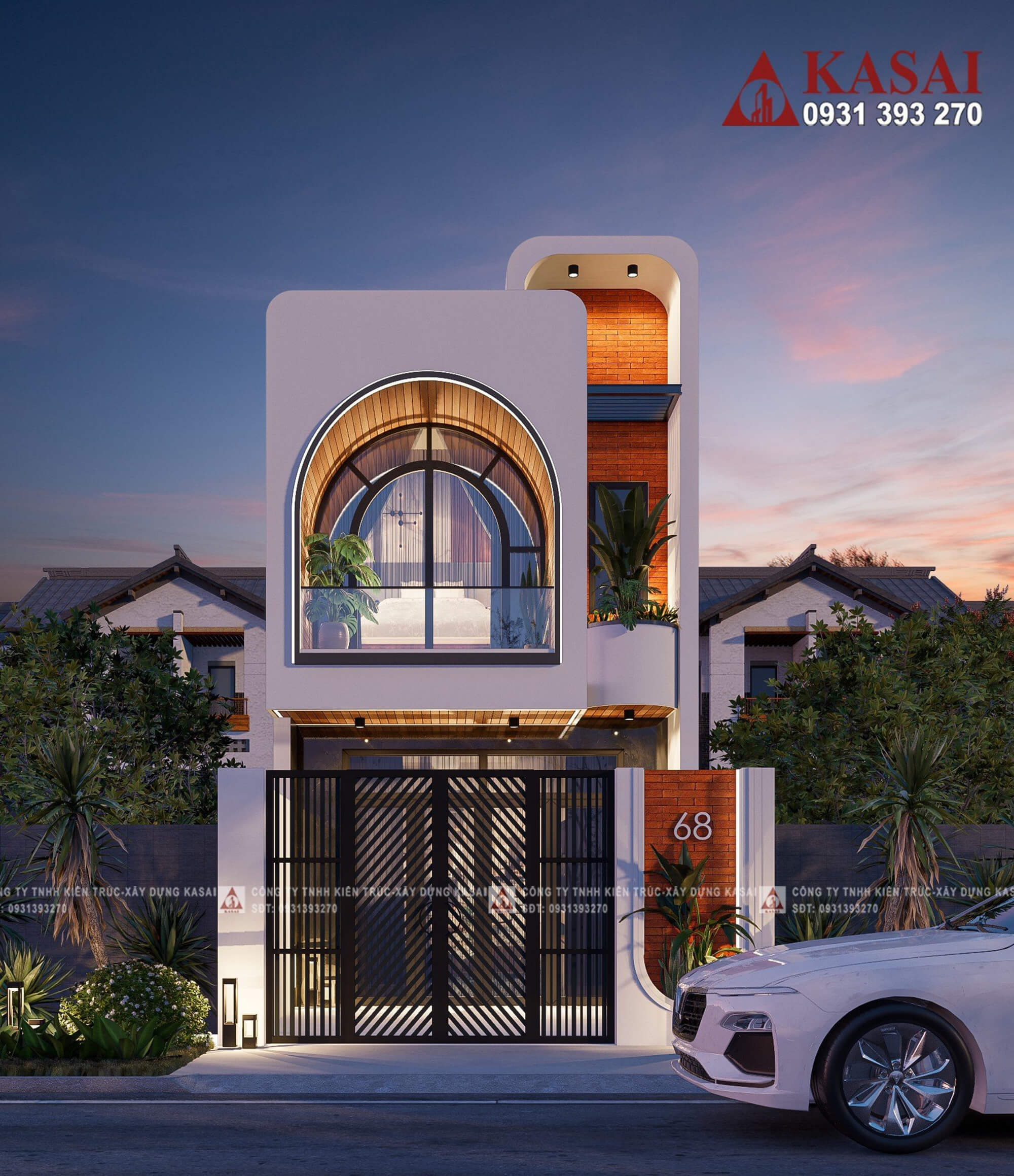 Mẫu nhà 2 tầng 5x16m 4 phòng ngủ