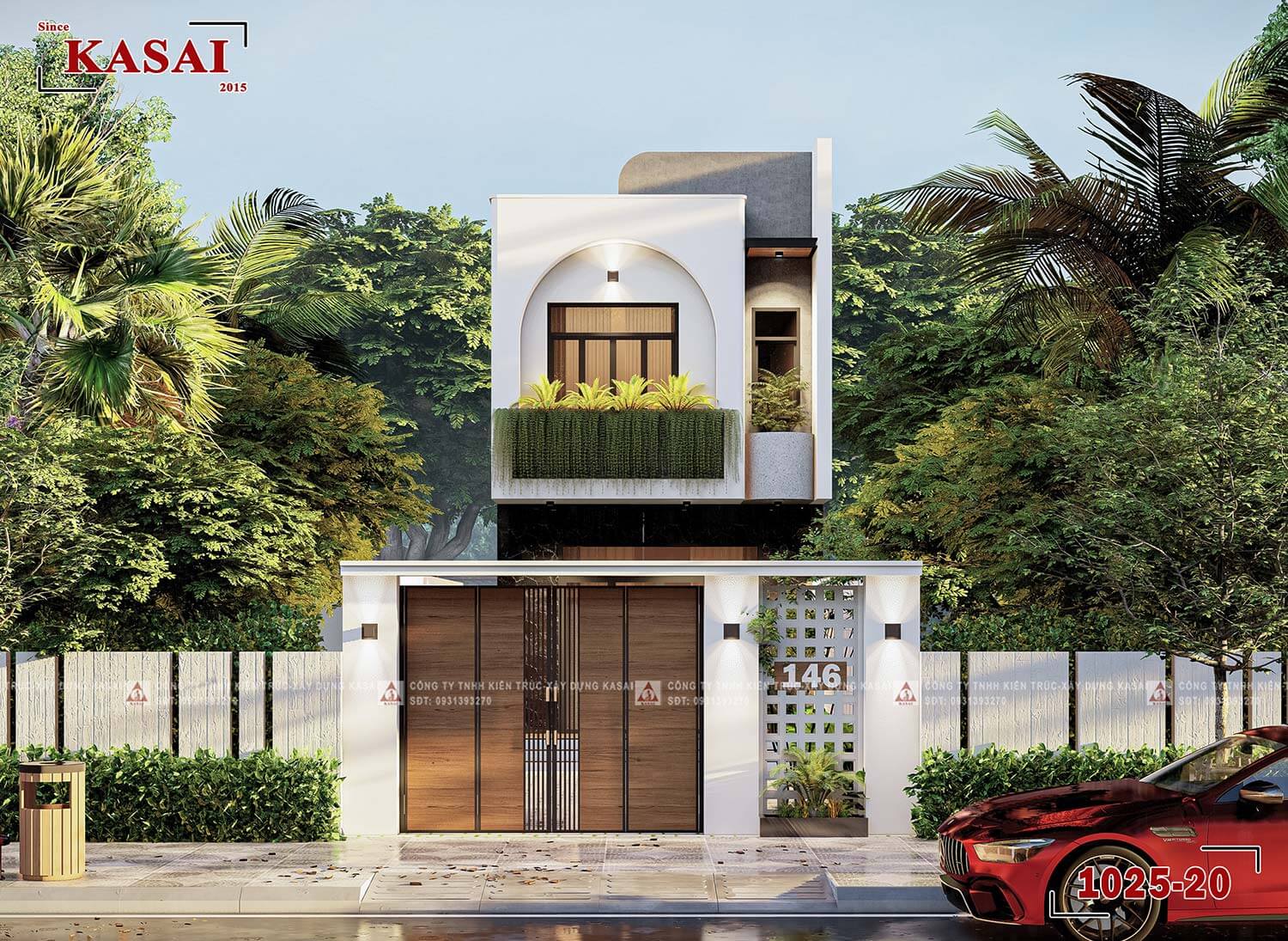 Mẫu nhà 5x16m 2 tầng ấn tượng