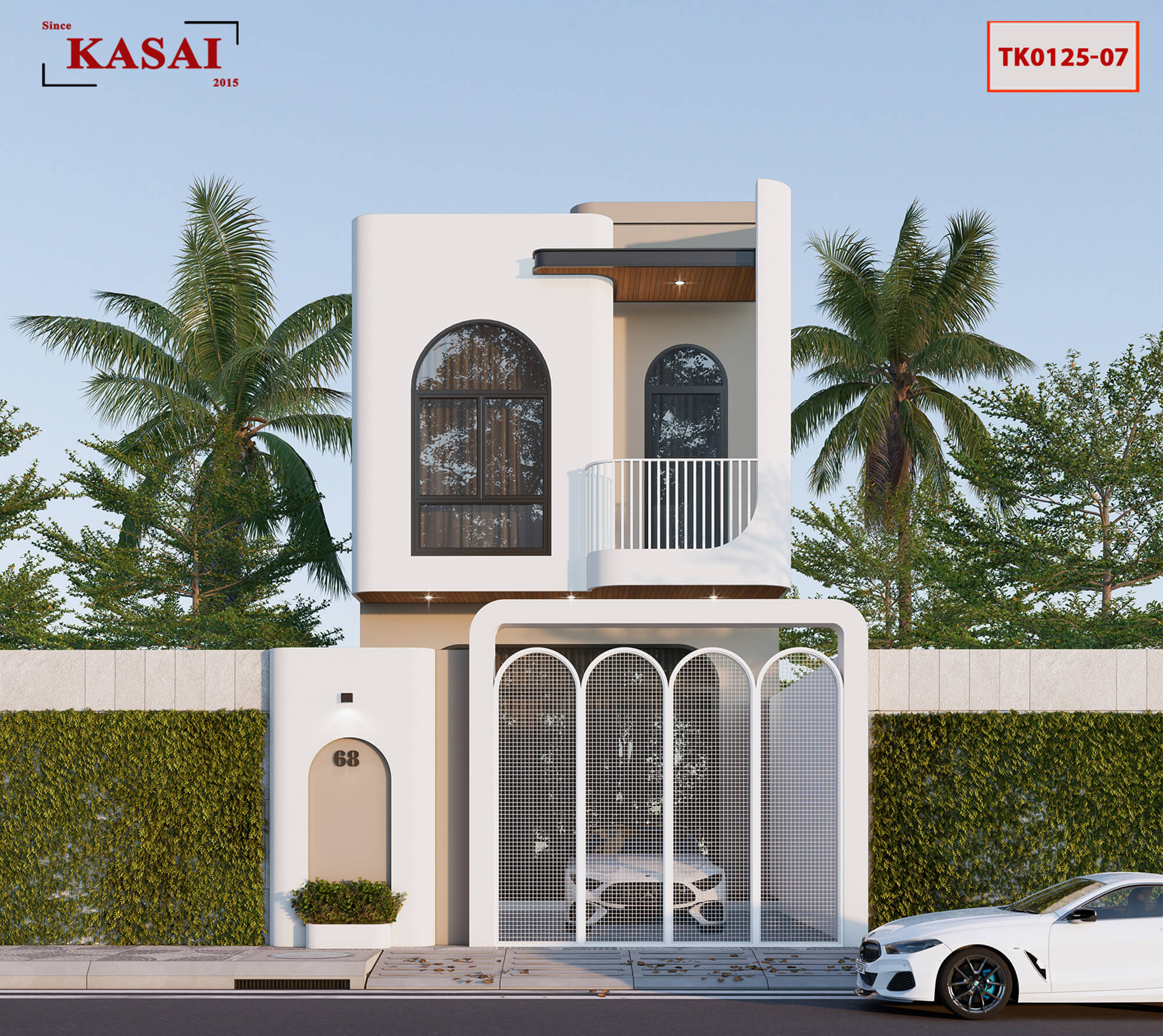 Mẫu nhà 2 tầng 5x16m