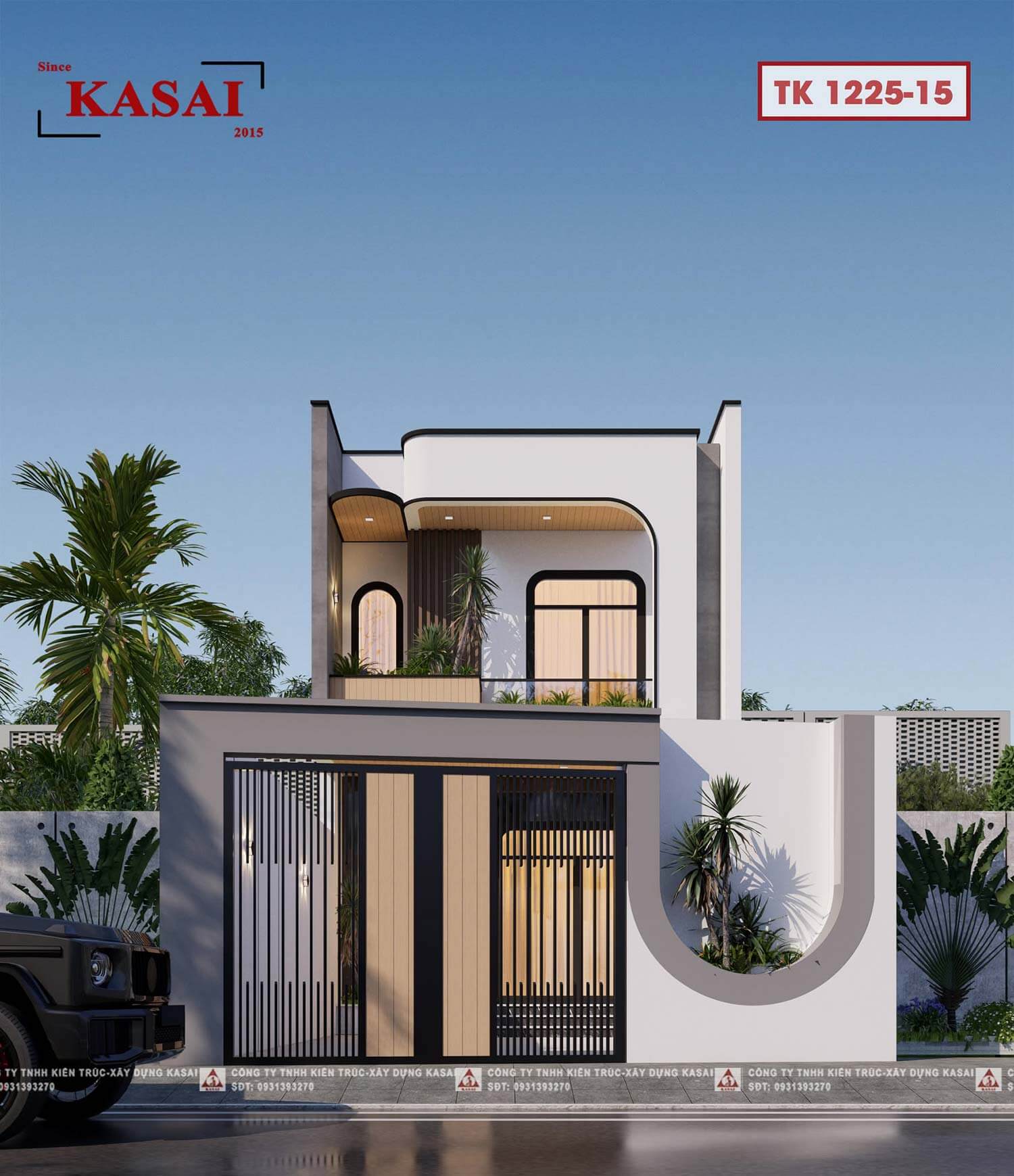 Bản vẽ card thiết kế nhà 2 tầng 5x16m