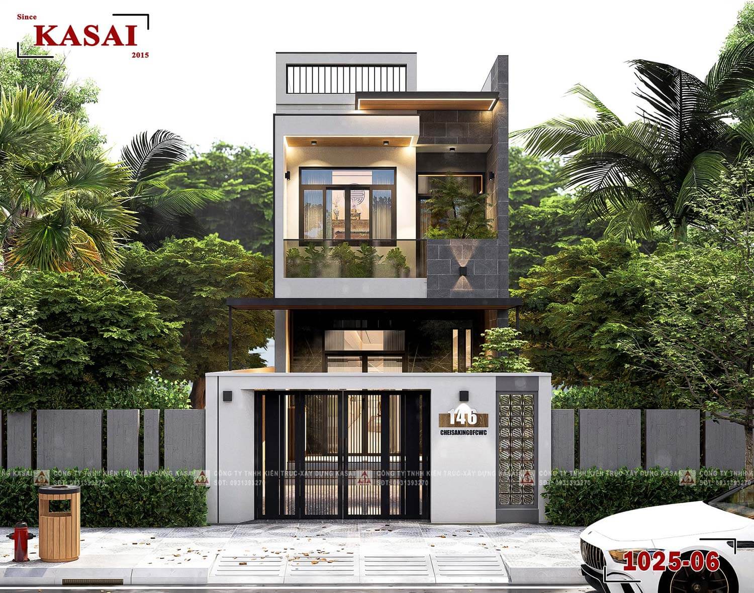 Mẫu nhà 5x16m 2 tầng tối giản