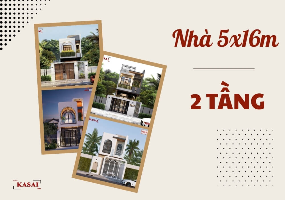 Mẫu nhà 5x16m 2 tầng đẹp