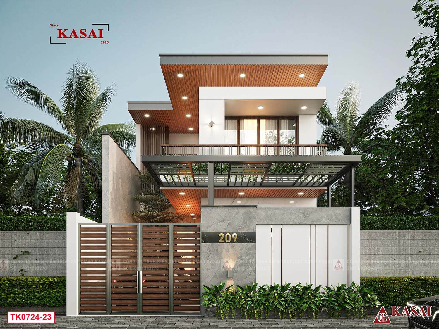 Nhà 7x15m 2 tầng hiện đại 3 phòng ngủ