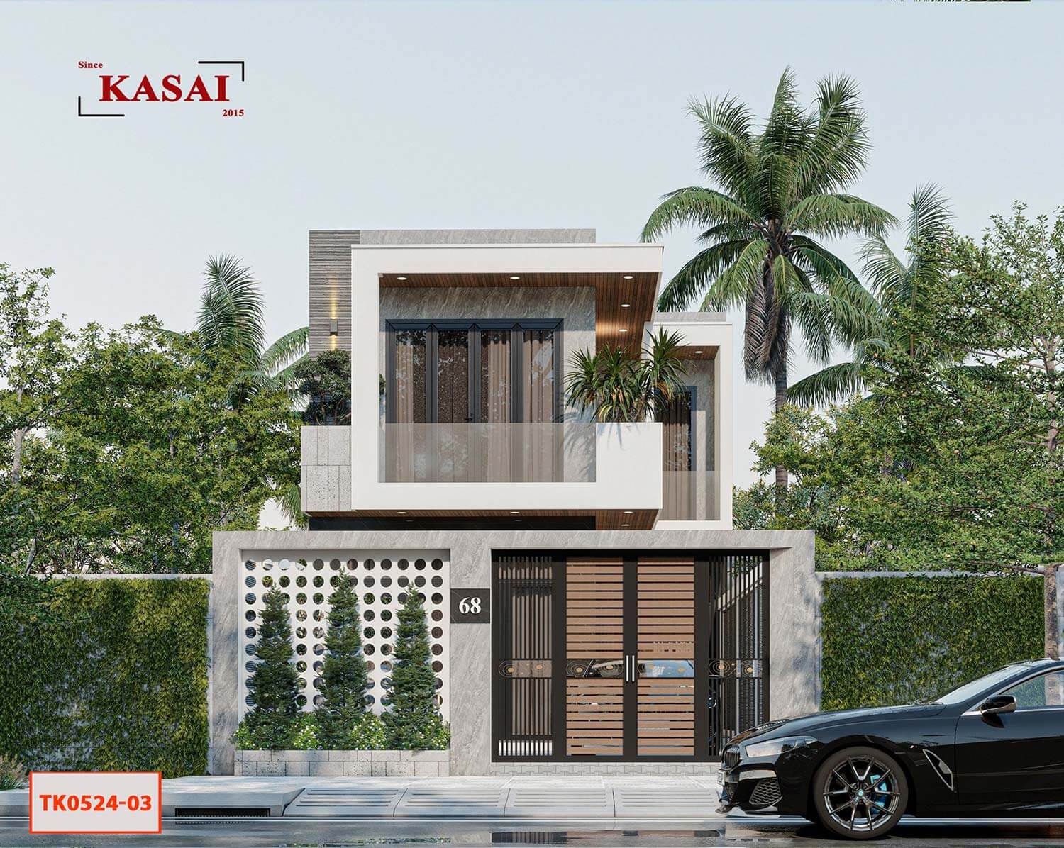 Nhà 7x15m 2 tầng mái bằng hiện đại