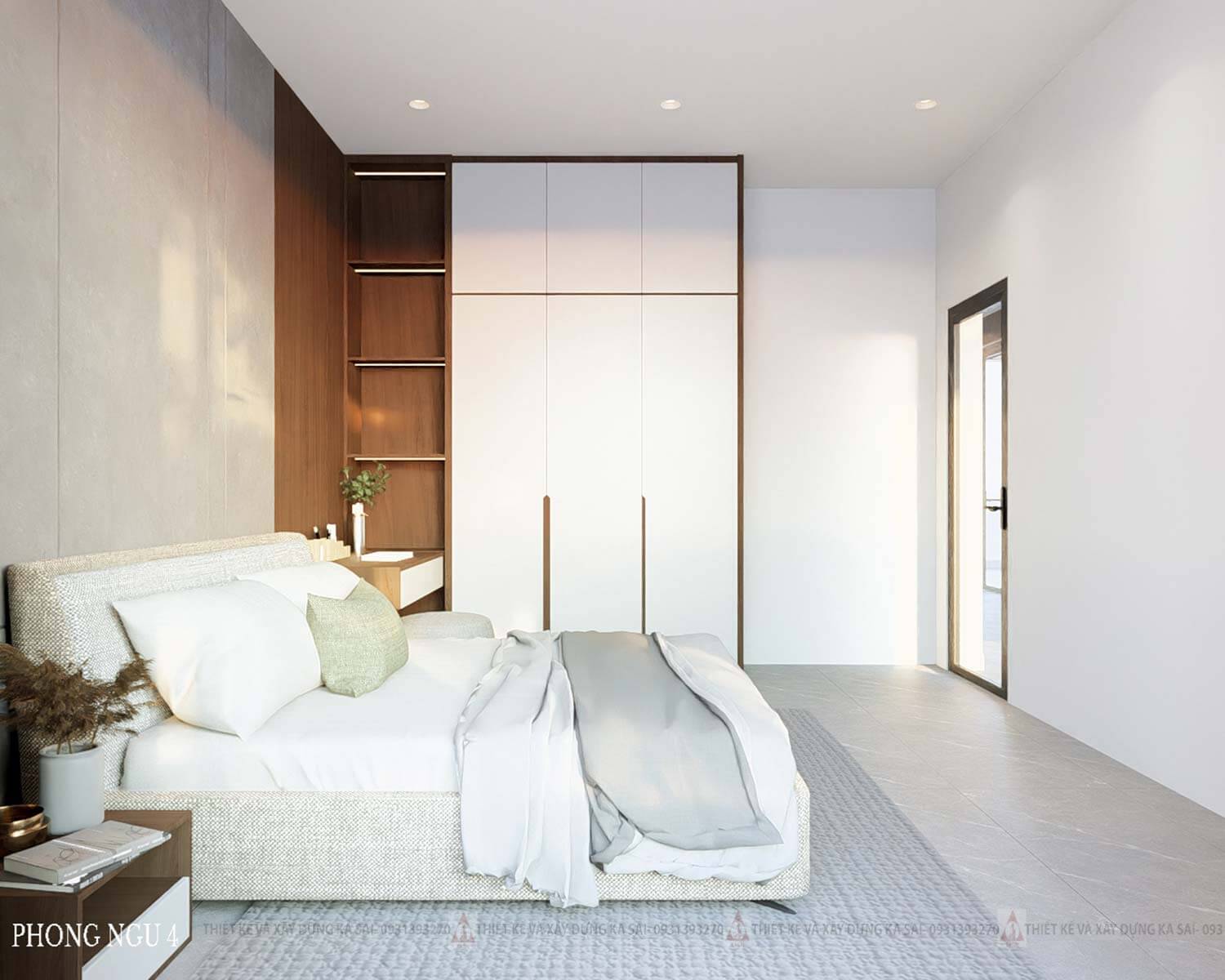 Phòng ngủ 1 biệt thự mặt tiền 15m 3 tầng