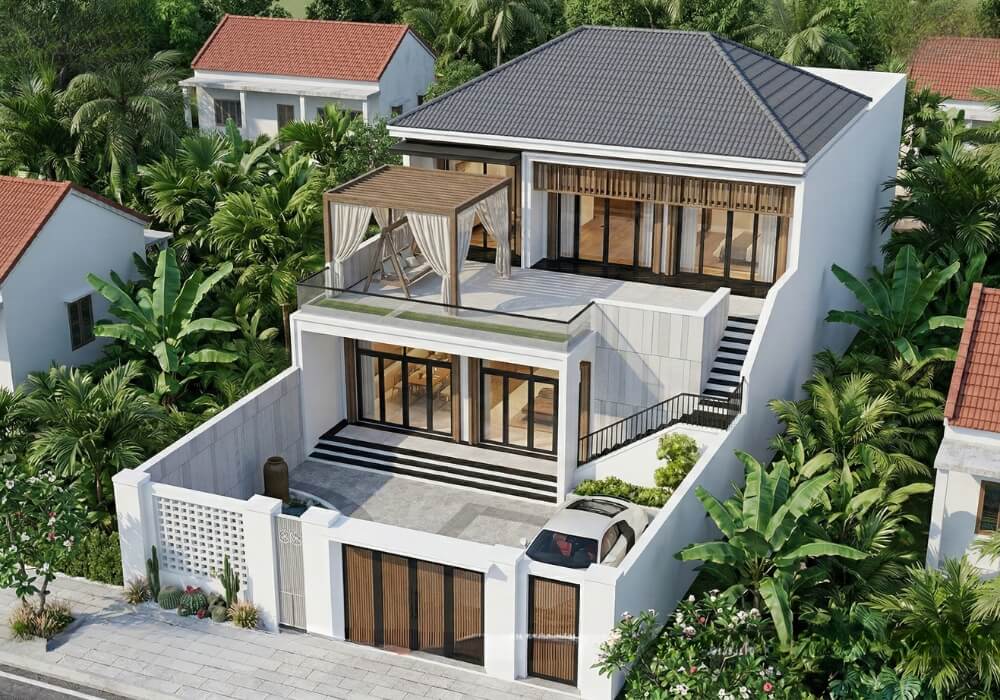 Thiết kế nhà 11x17m đầy sự tận hưởng chill cùng thiên nhiên