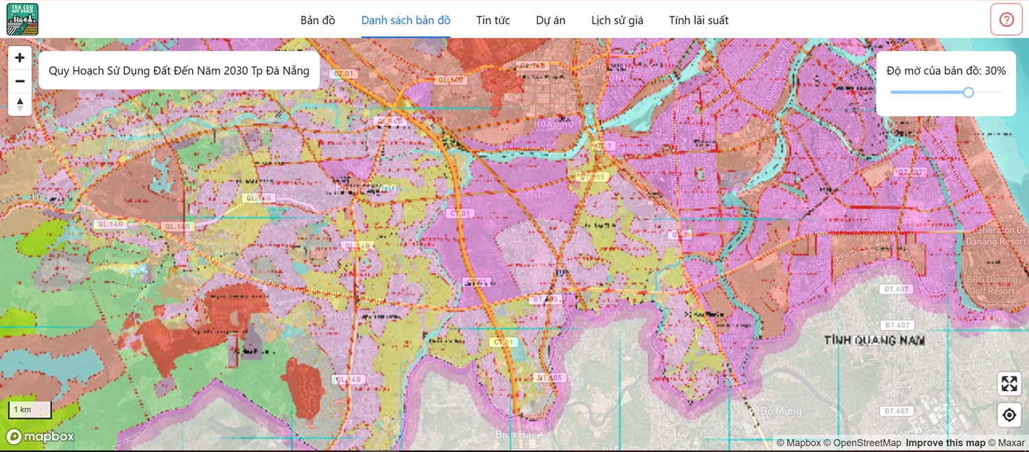 Bản đồ quy hoạch Đà Nẵng năm 2030