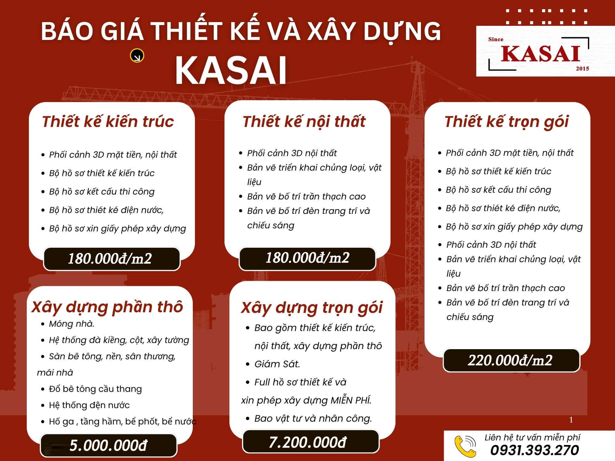 Báo giá KASAI 2026