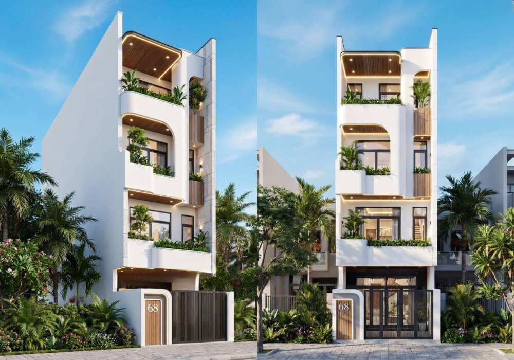 Mẫu nhà ống 4 tầng đẹp hiện đại 5x20m siêu phẩm 2026