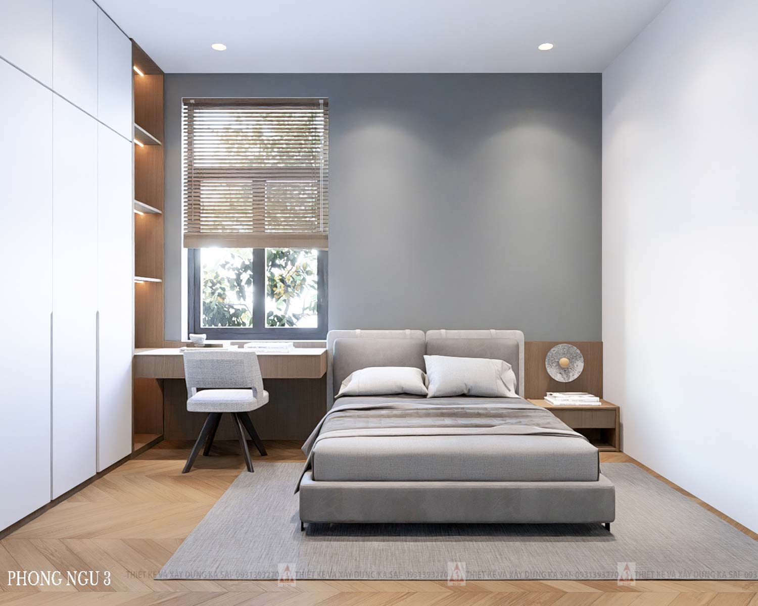 Phòng ngủ 5 mẫu nhà ống 4 tầng đẹp hiện đại 5x20m