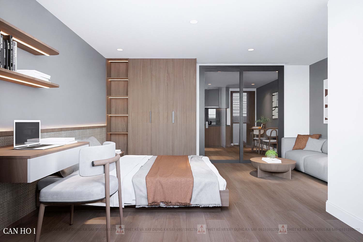 Thiết kế căn hộ cho thuê 6 tầng 5x24m