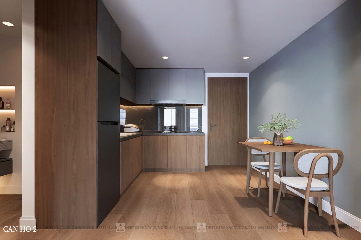 Thiết kế căn hộ cho thuê 6 tầng 5x24m