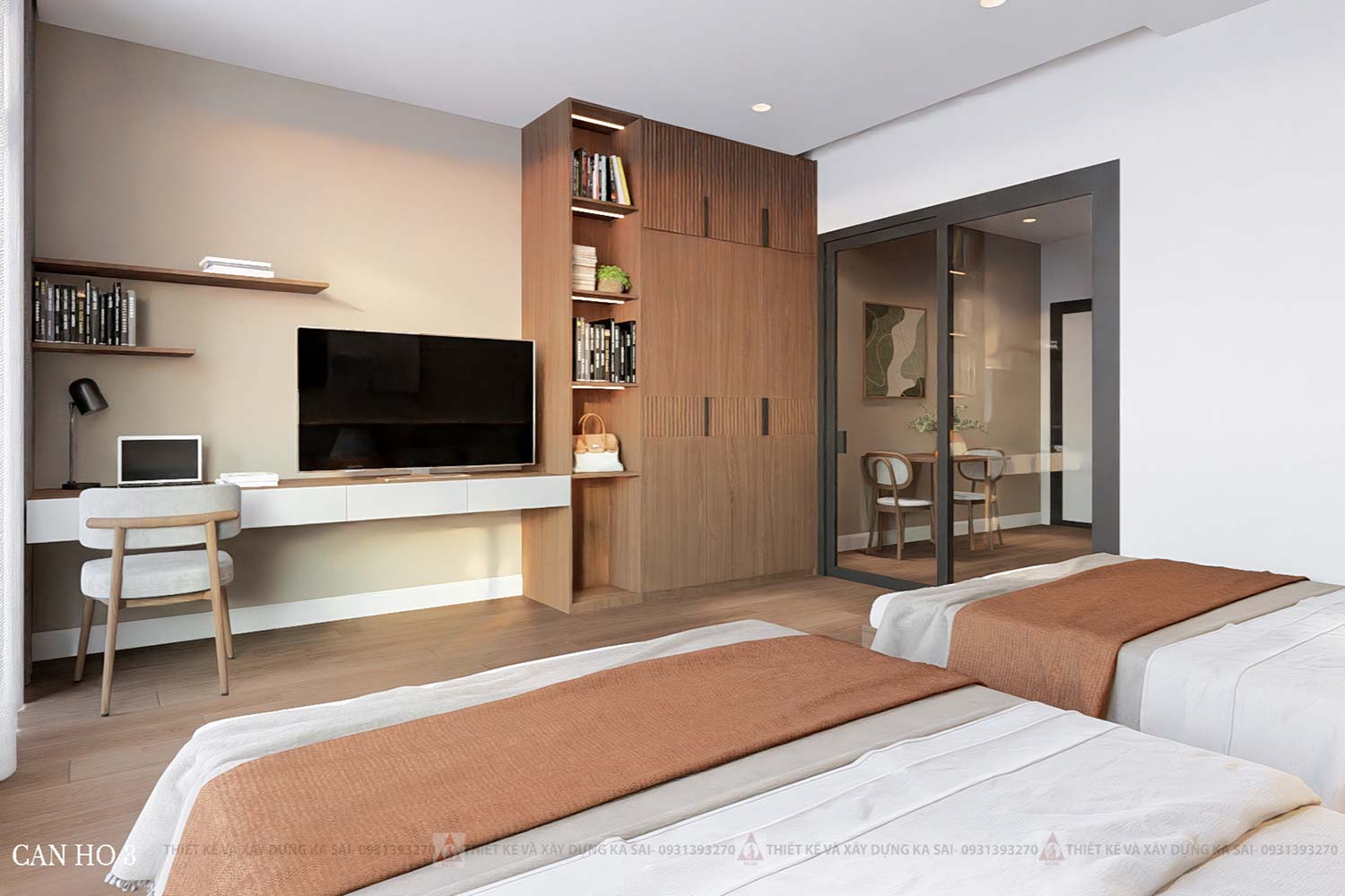 Thiết kế căn hộ cho thuê 6 tầng 5x24m