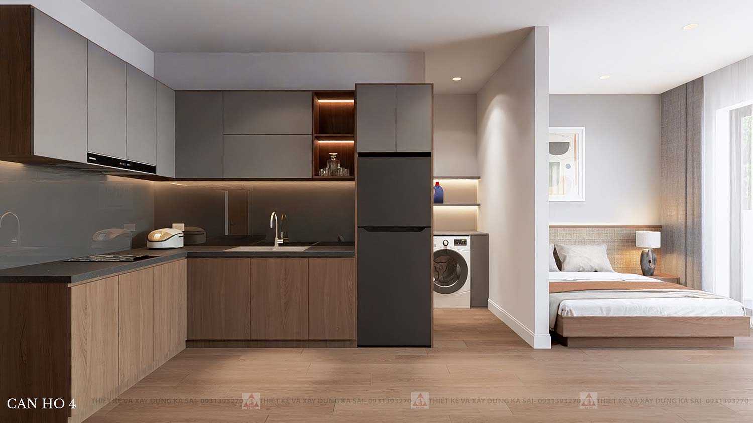 Thiết kế căn hộ cho thuê 6 tầng 5x24m