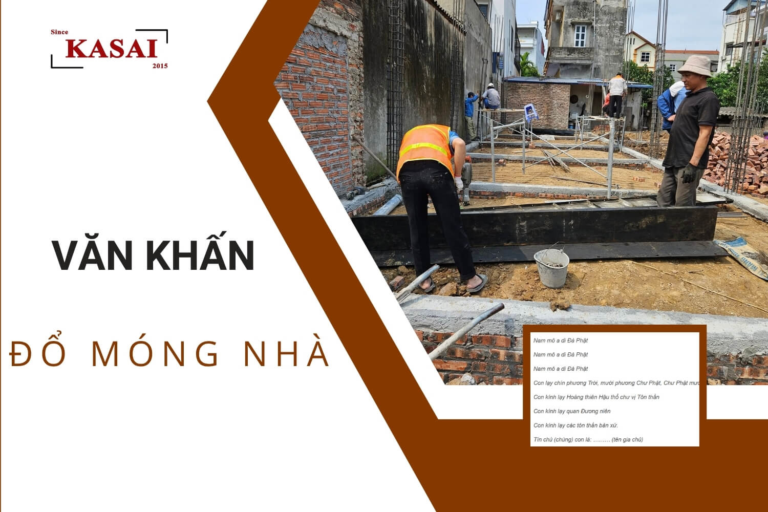 Văn khấn đổ móng nhà