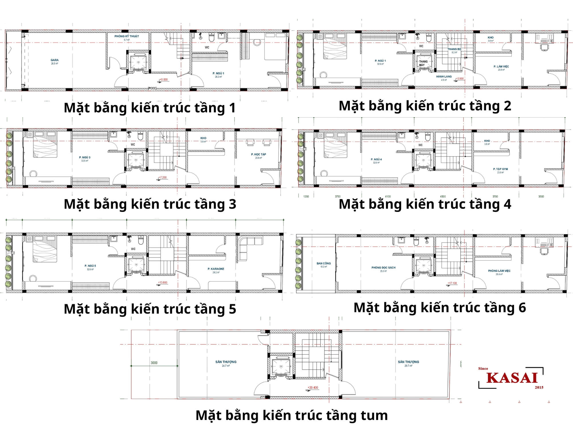 Bản vẽ thiết kế mẫu căn hộ xanh mát