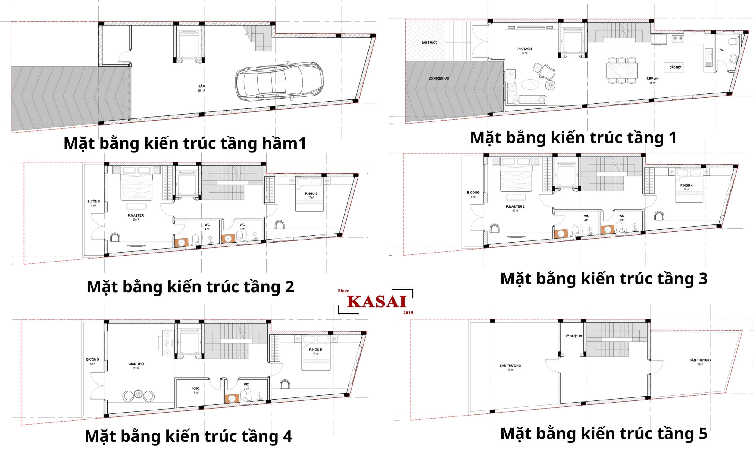 Bản vẽ thiết kế nhà 5 tầng tân cổ điển