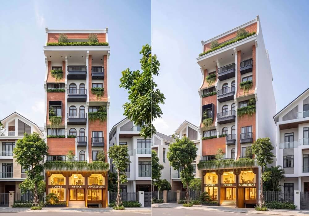 Mẫu căn hộ kết hợp quán cà phê, văn phòng độc lạ giữa phố