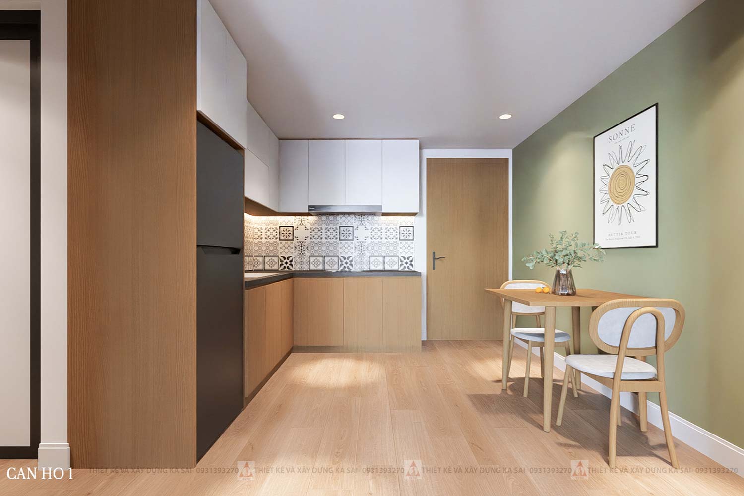 Mẫu căn hộ xanh mát hiện đại giữa phố