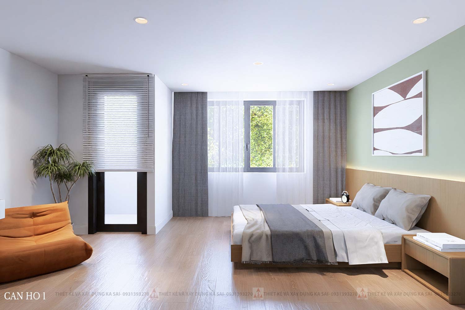 Mẫu căn hộ xanh mát hiện đại giữa phố