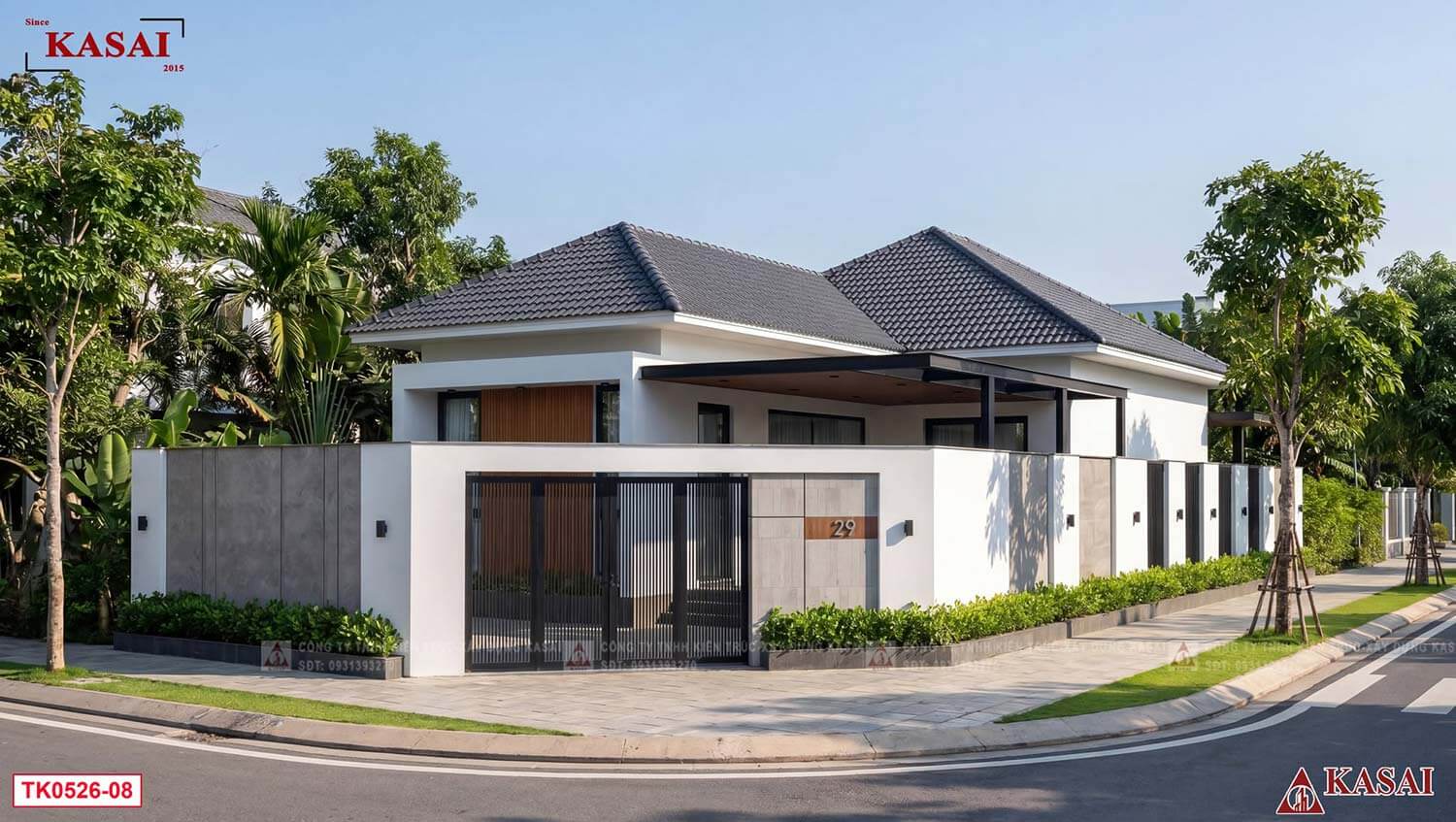 Bản vẽ thiết kế nhà 8x20m 1 tầng