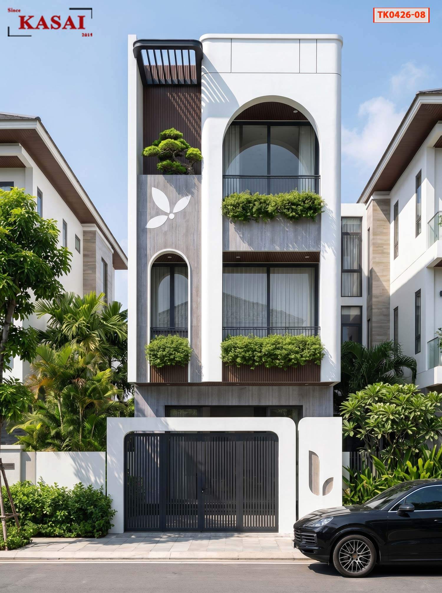 Mẫu nhà phố 3 tầng 5x20m đẹp