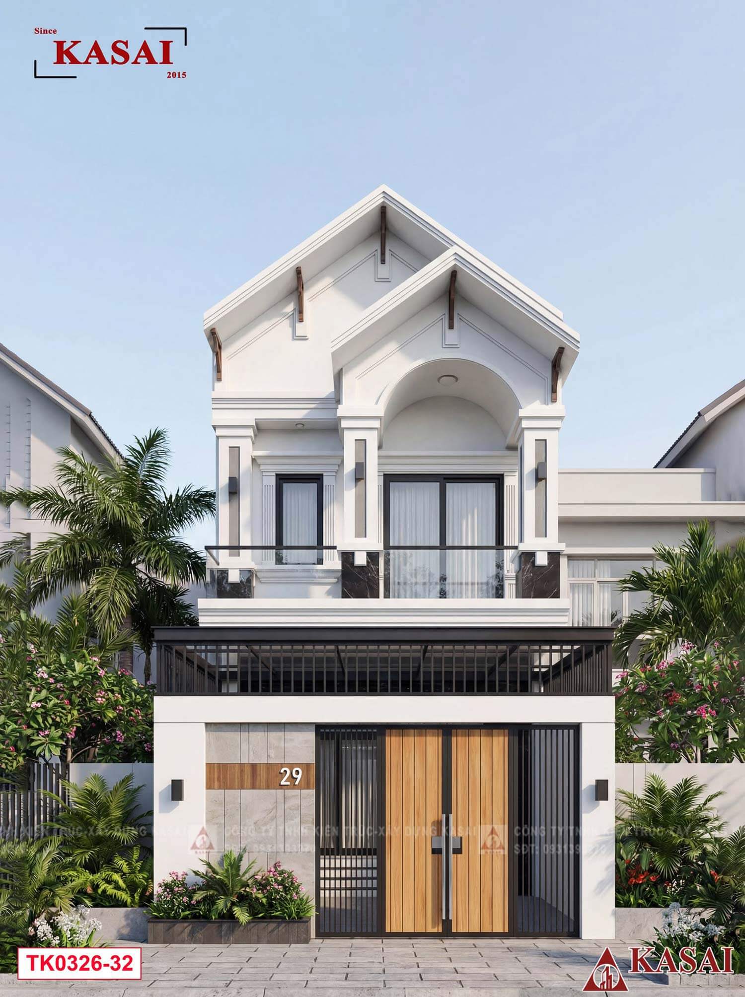 Nhà 2 tầng 5x16m mái Thái