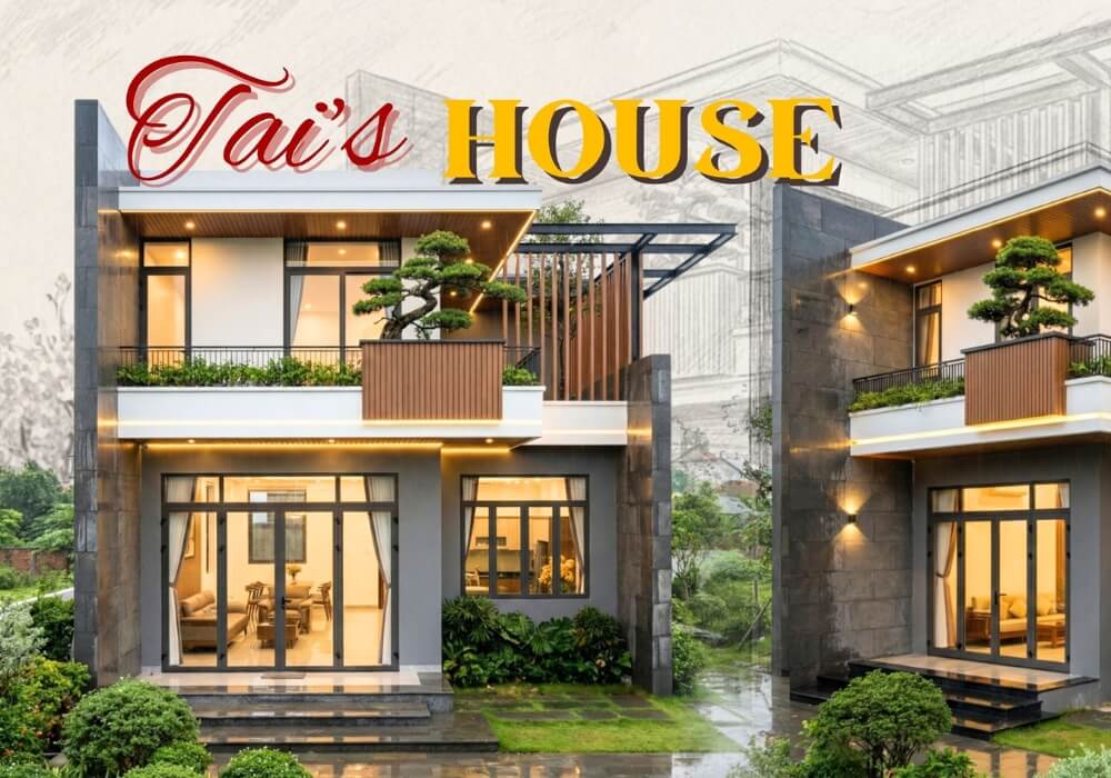 Nhà biệt thự 2 tầng đẹp hiện đại sống chan hòa cùng thiên nhiên