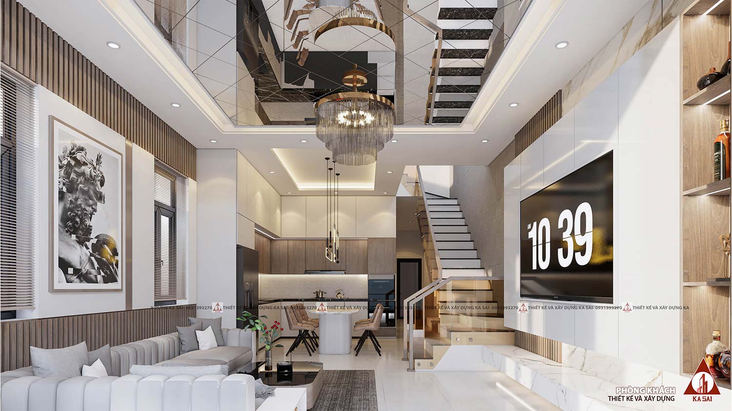 Mẫu nhà 2 tầng 5x16m