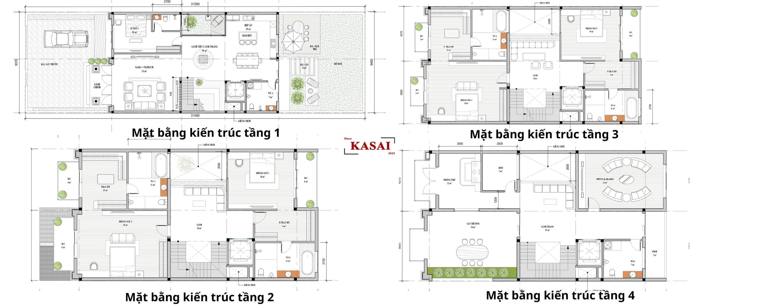 Thiết kế nhà mặt tiền 10m sâu 30m