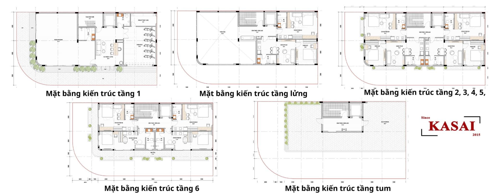 Mẫu căn hộ 2 mặt tiền