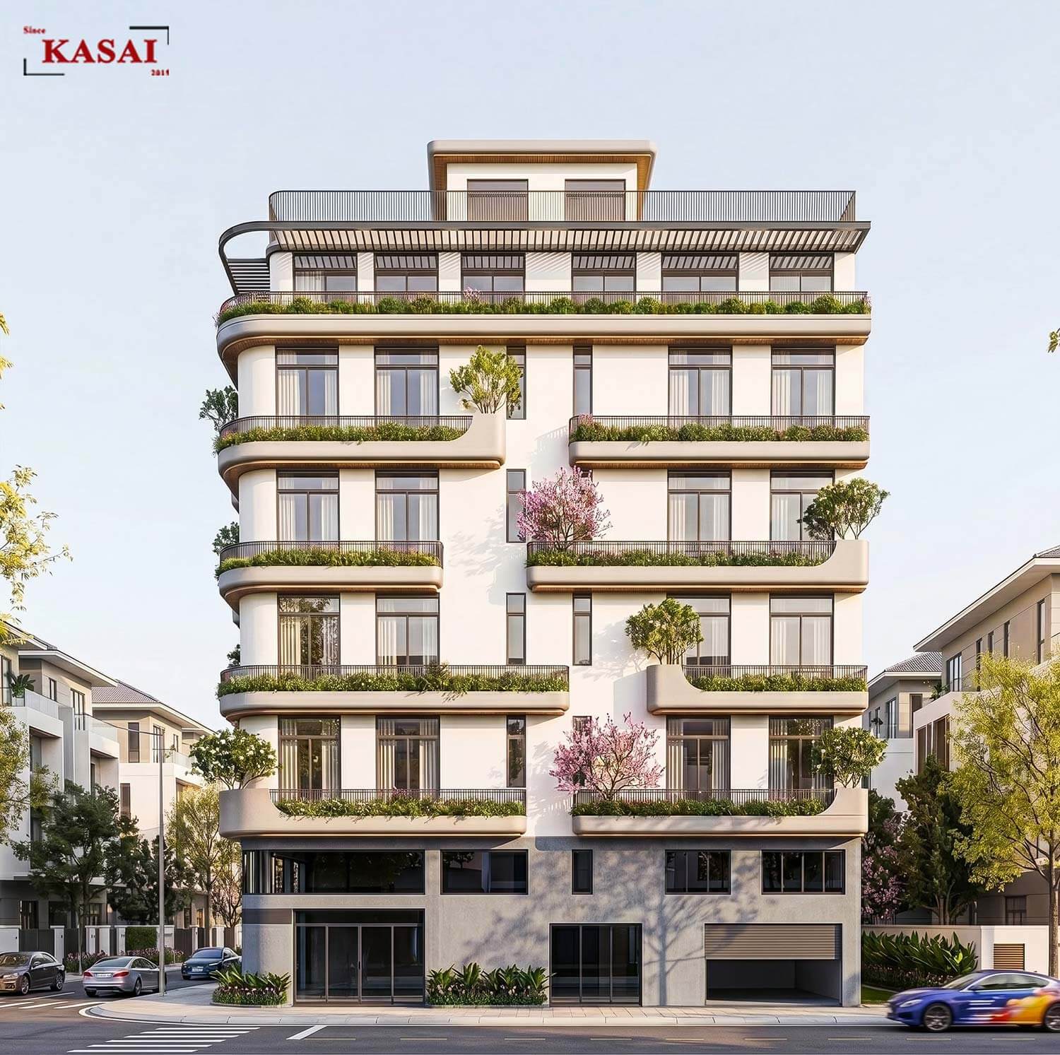Mẫu căn hộ 2 mặt tiền