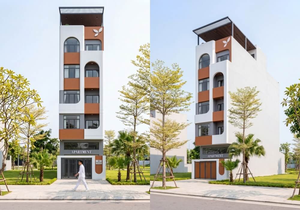 Mẫu căn hộ hiện đại đẹp từ ngoài vào trong gây ấn tượng cực mạnh