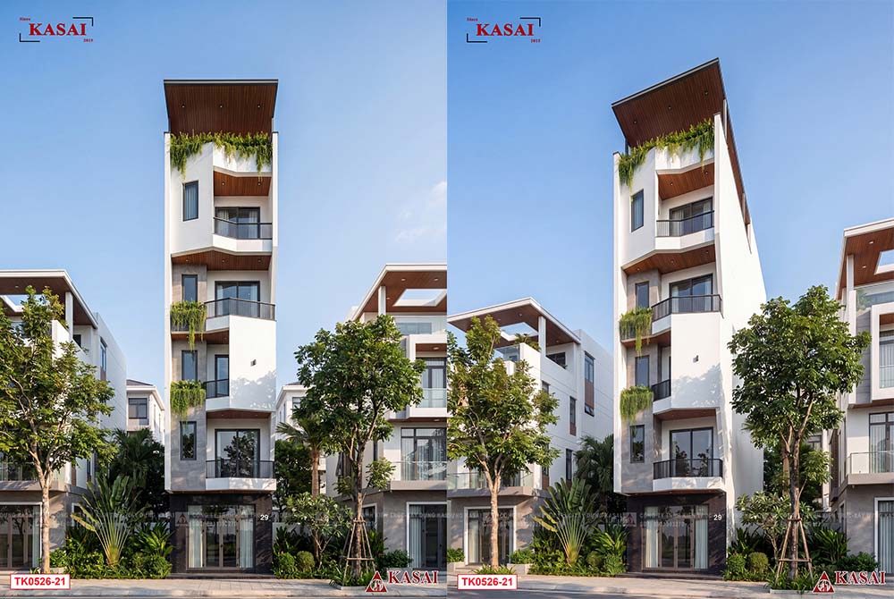 Thiết kế căn hộ Apartment 6 tầng hiện đại đẹp sang giữa phố