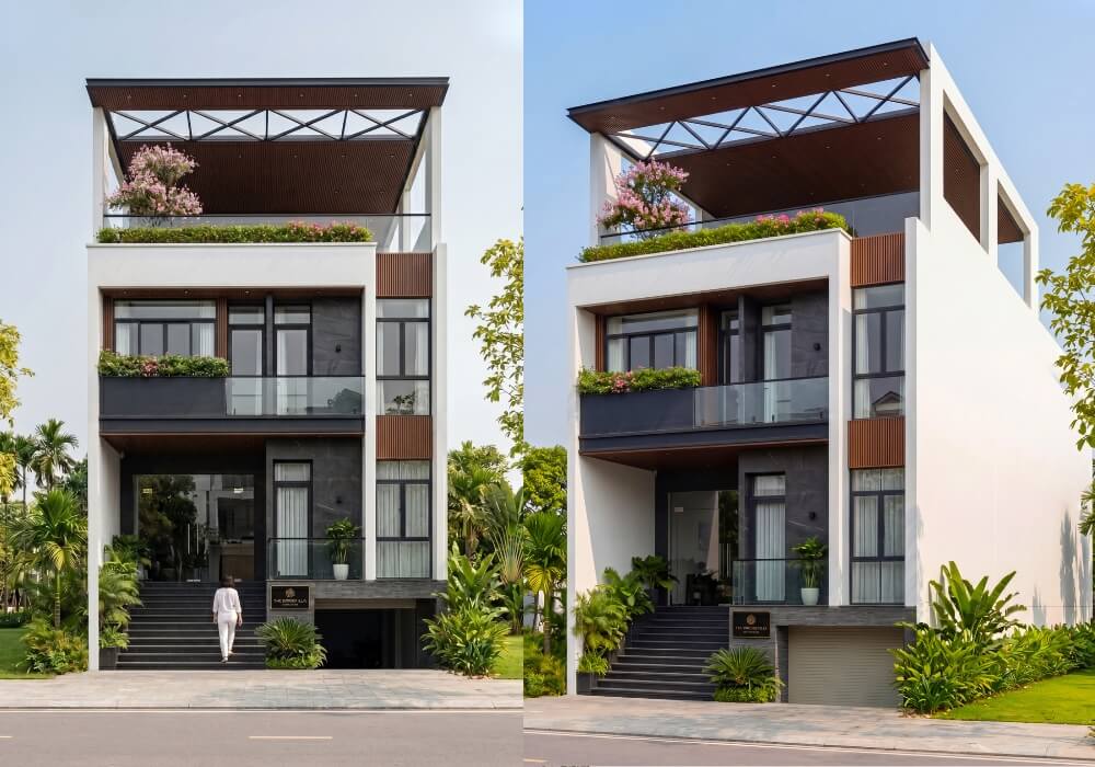 Thiết kế nhà trọ 4 tầng có hầm tối ưu lợi nhuận