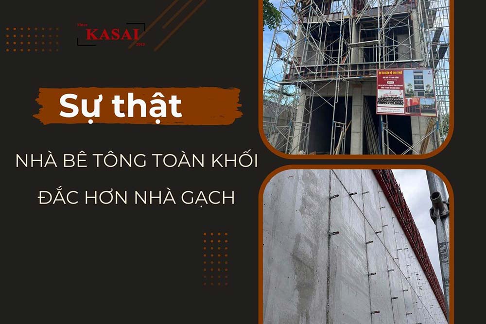 Nhà bê tông toàn khối đắc hơn nhà gạch không?
