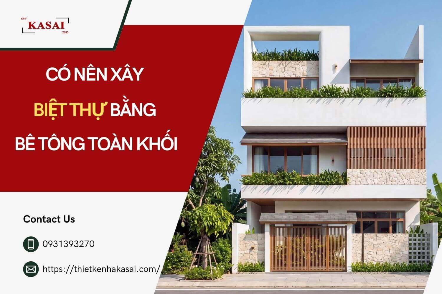 Có nên xây biệt thự bằng bê tông toàn khối