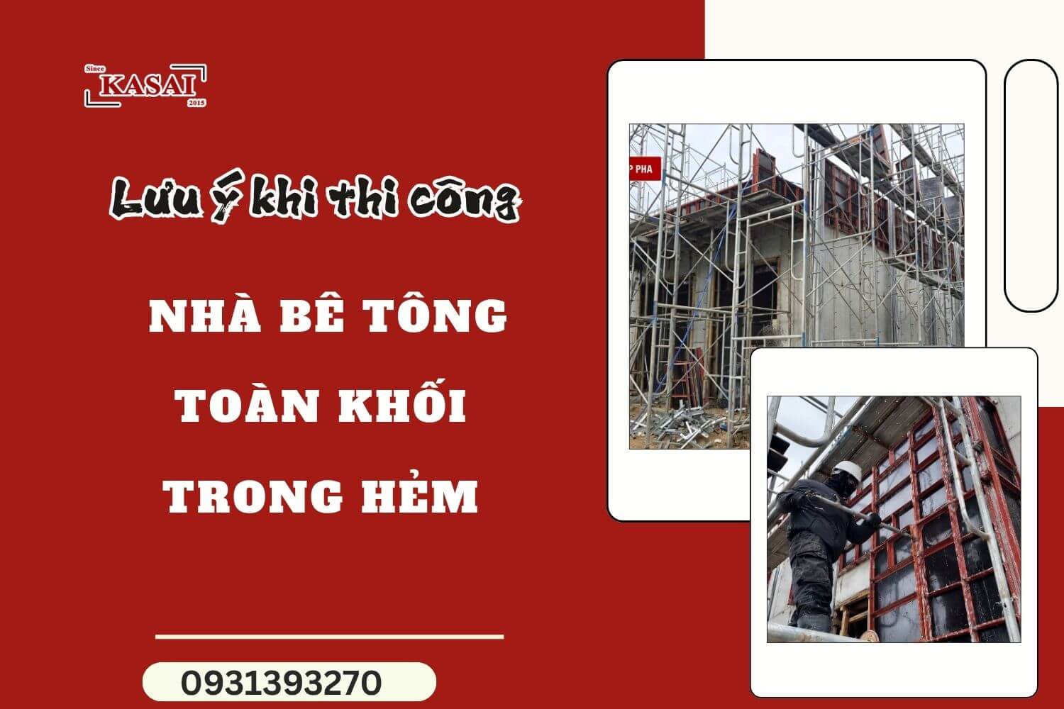 Lưu ý khi thi công nhà bê tông toàn khối trong hẻm