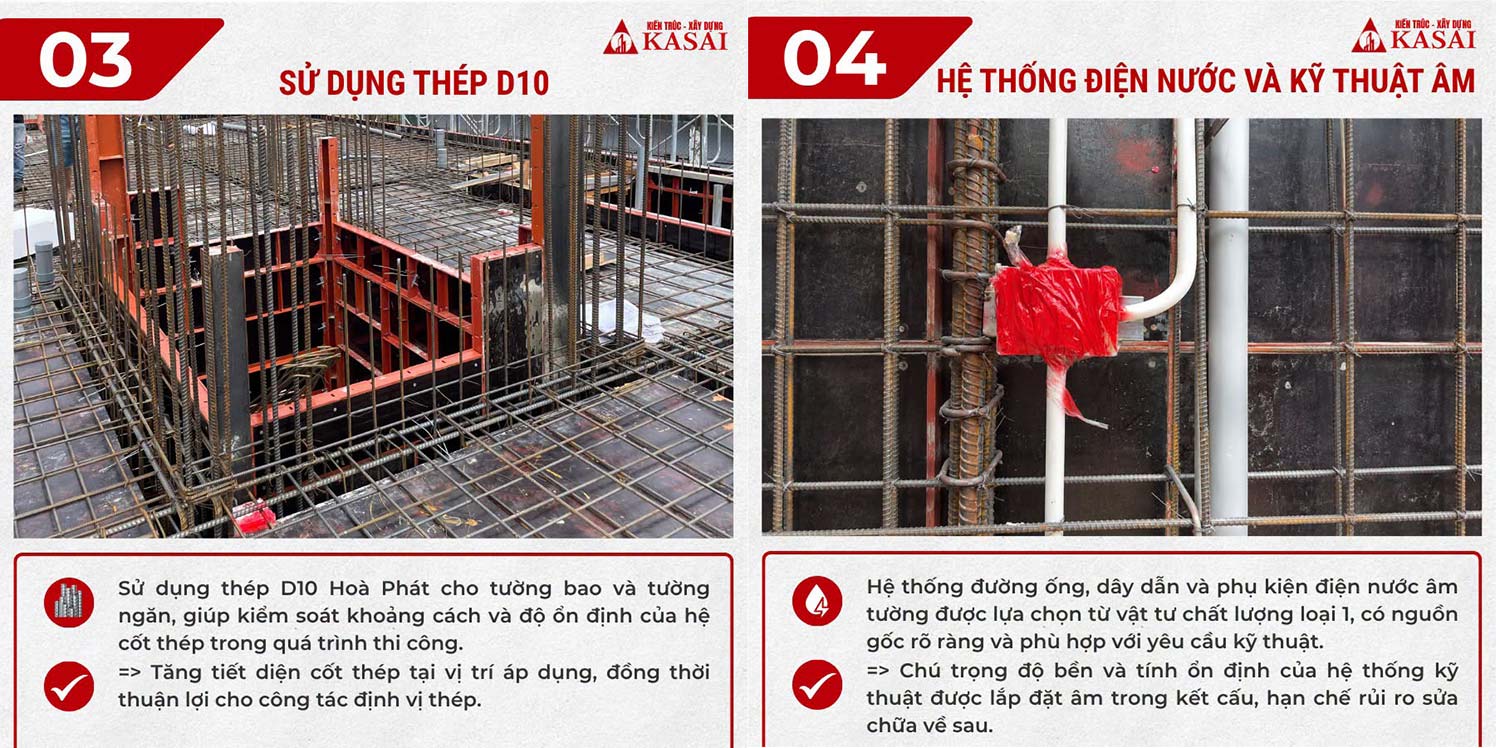 Tiêu chuẩn thi công phần thô nhà bê tông toàn khối tại KASAI